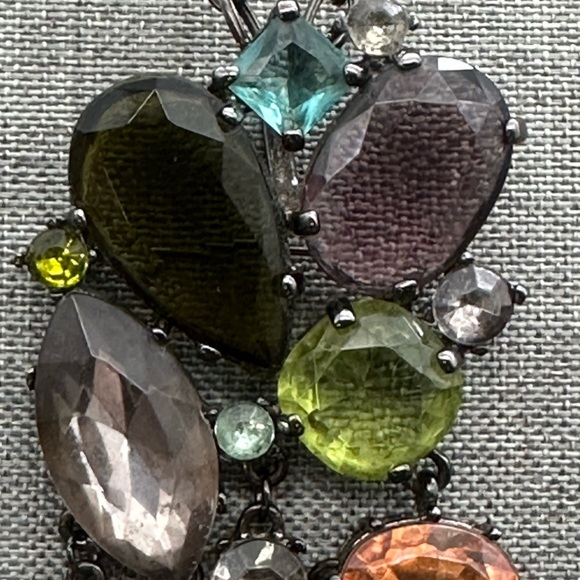 VTG LOULOU DE LA FALAISE PARIS COUTURE RUNWAY OVERSIZE JEWEL BROOCH PIN NECKLACE - Picture 6 of 12